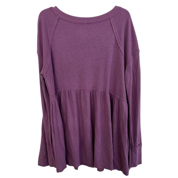 Free People Purple Long Sleeve Blouse Size XS - Picture 2 of 8